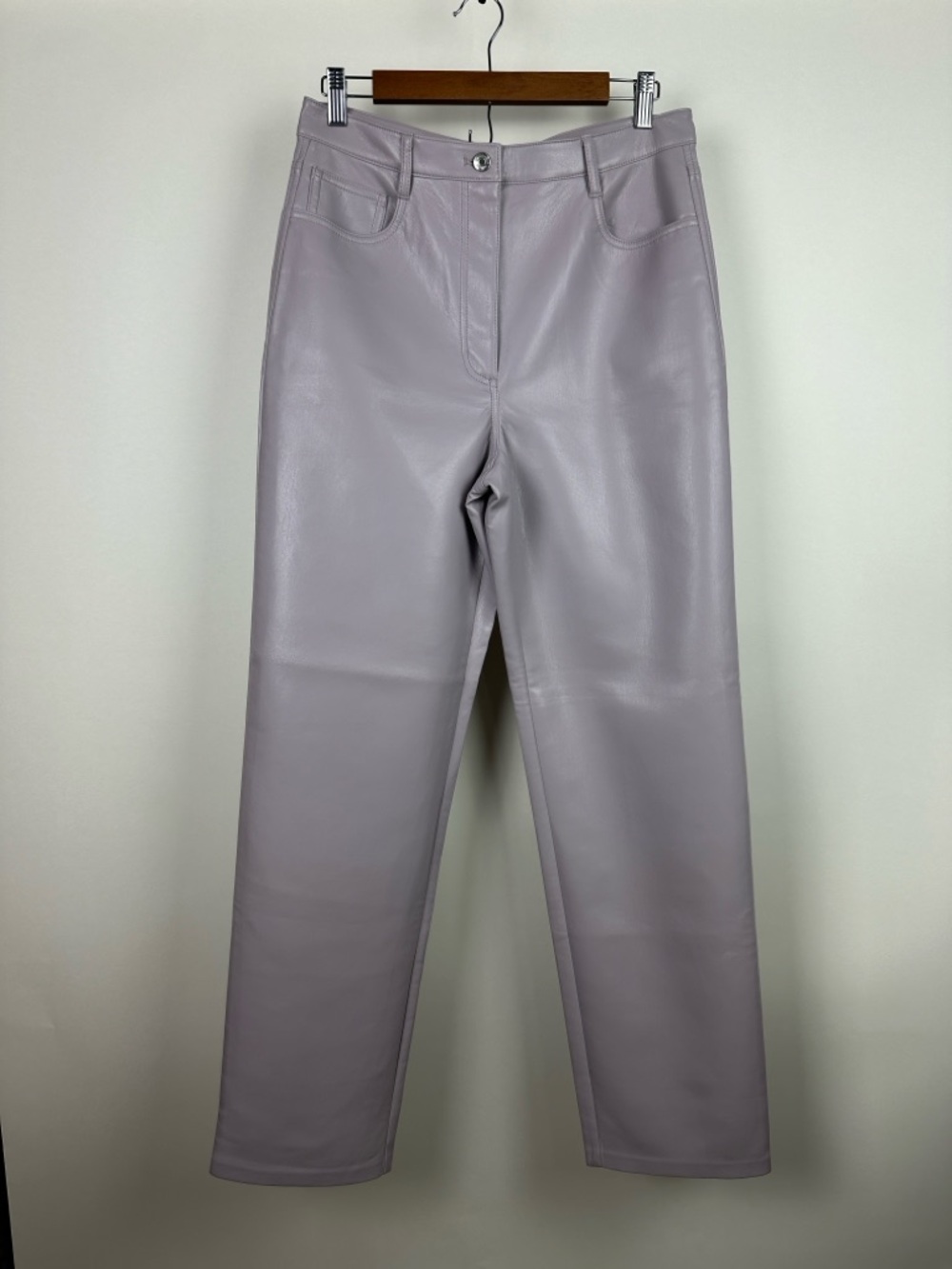 Aritzia Wilfred Melina Pant Vegan Leather High Rise Straight Leg - Picture 3 of 16